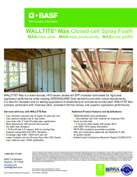 Thumbnail of document WALLTITE® Max Contractor Sell Sheet